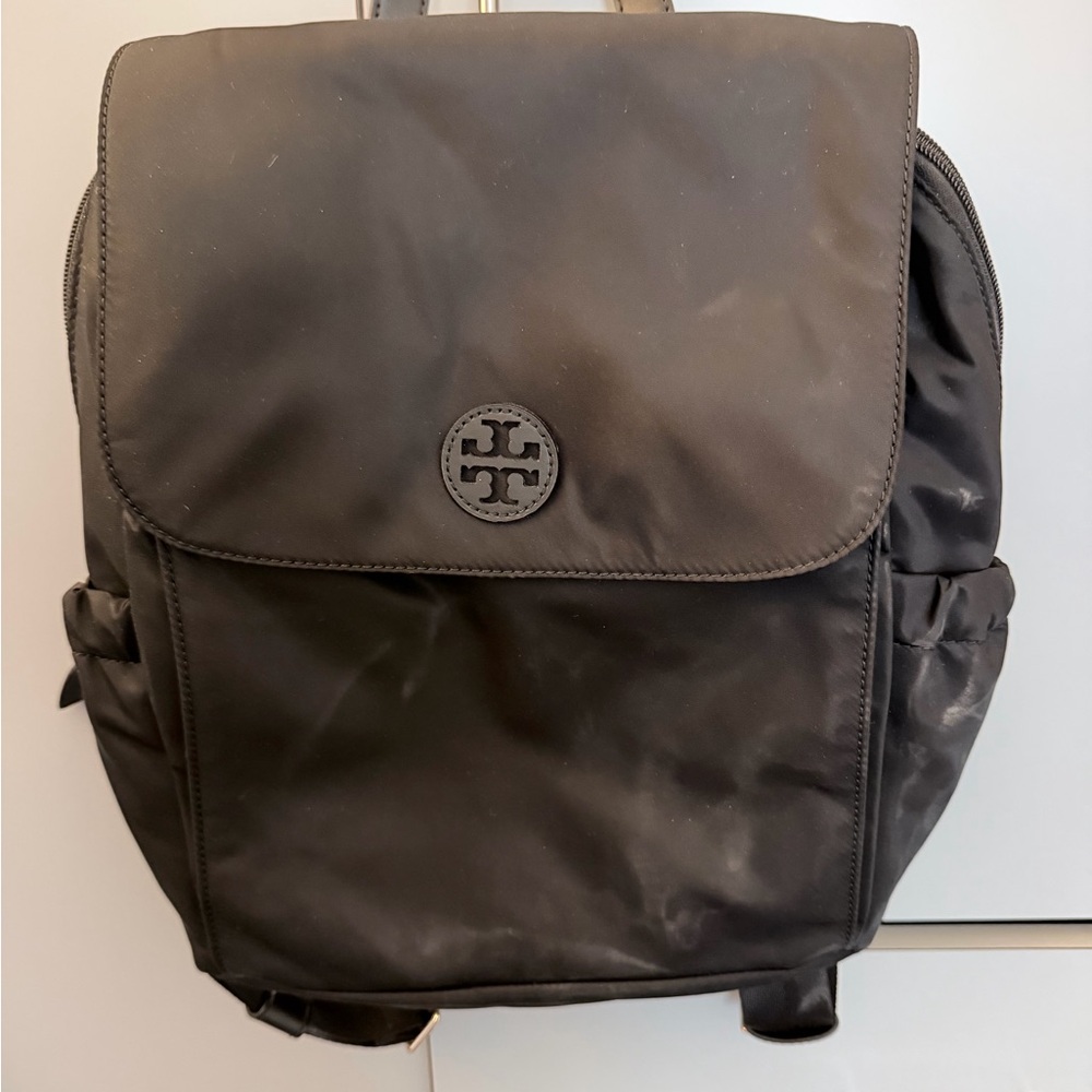 Tory Burch Black Nylon Backpack/diaper backpack